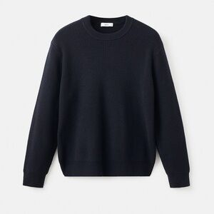 MANGO MAN - Knitted ribbed sweater navy - M - Man